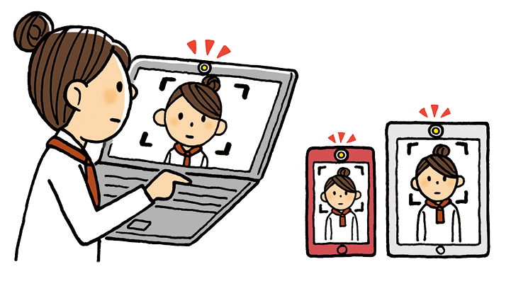 受講者の顔認証の様子